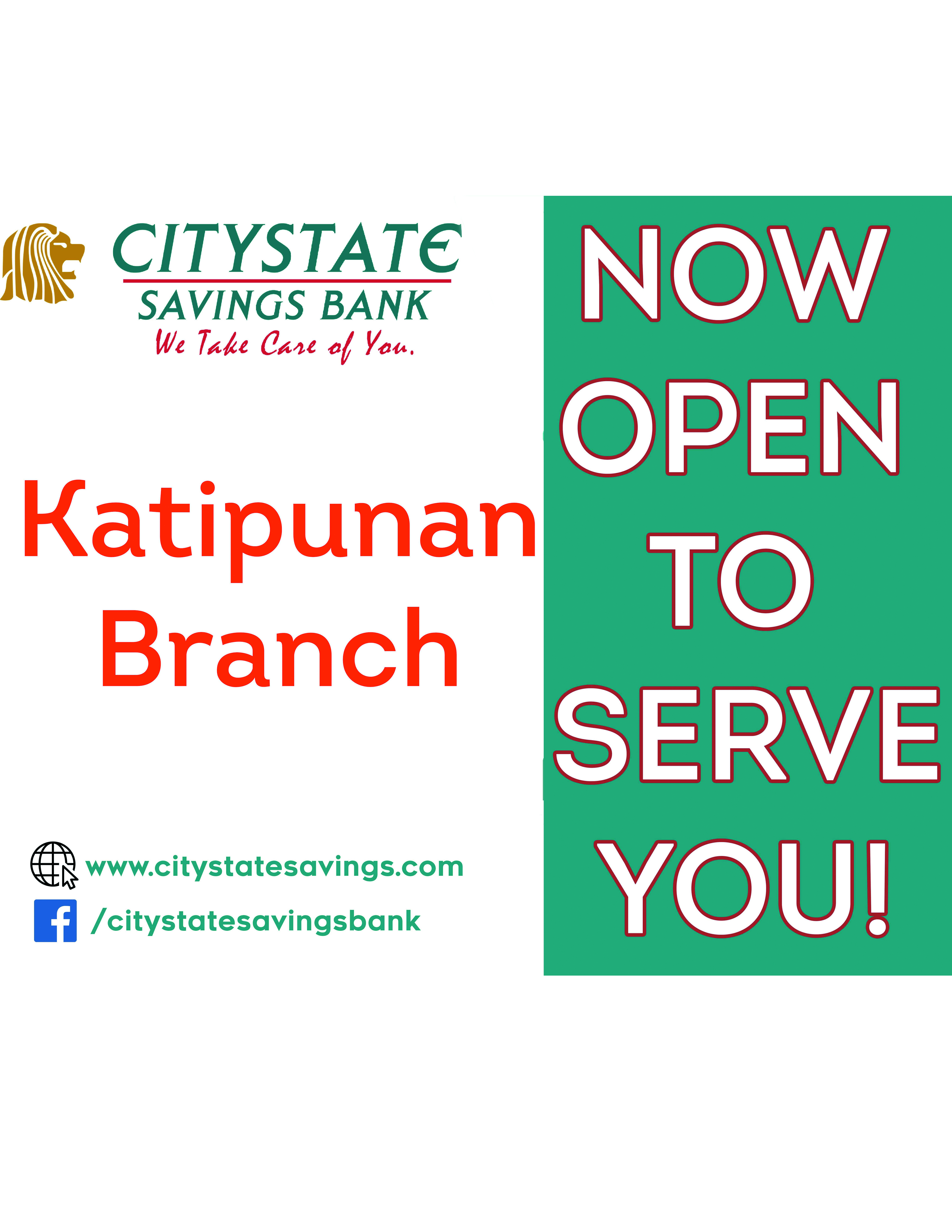 Katipunan Branch is now open